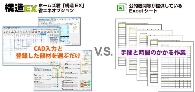 「構造EX」省エネオプションvs公的機関等が提供するExcelシート