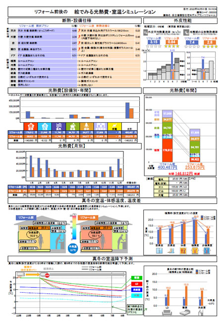 新帳票 施主向け『絵でみる光熱費・室温シミュレーション』の追加（基本機能）