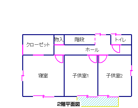 標準モデル住宅 2階平面図