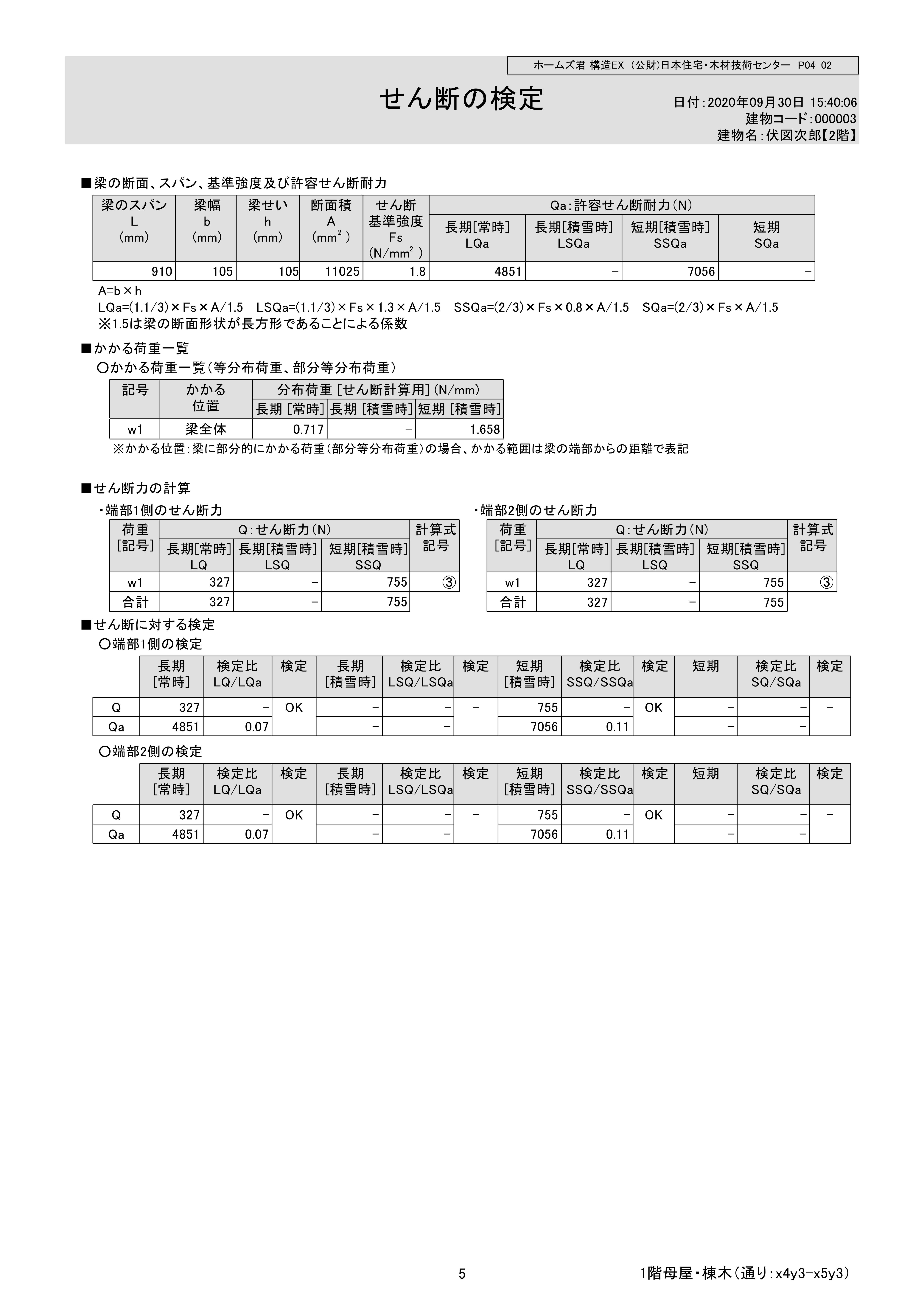 せん断の検定